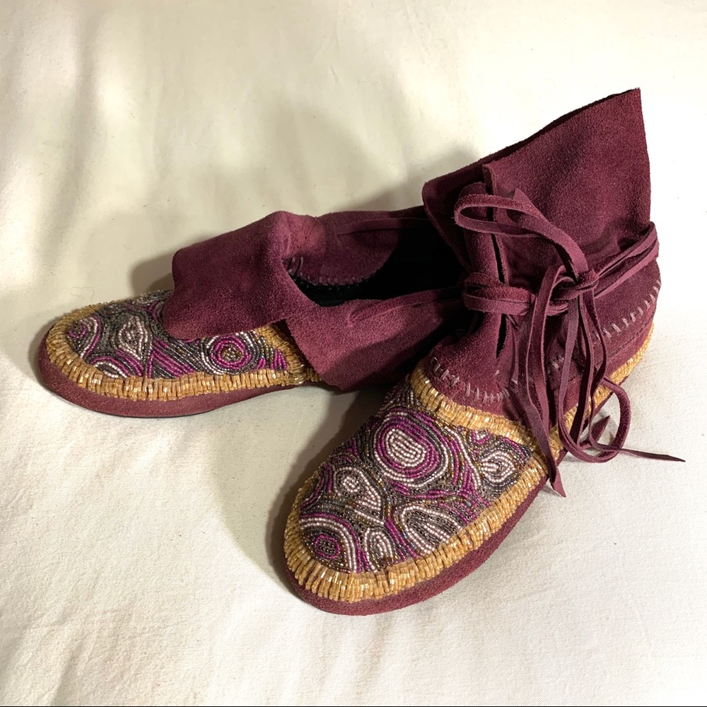 House of Harlow | Mallory Beaded Moccasin Bootie